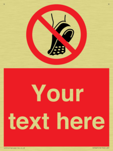 Custom prohibition Do not wear metal studded footwear